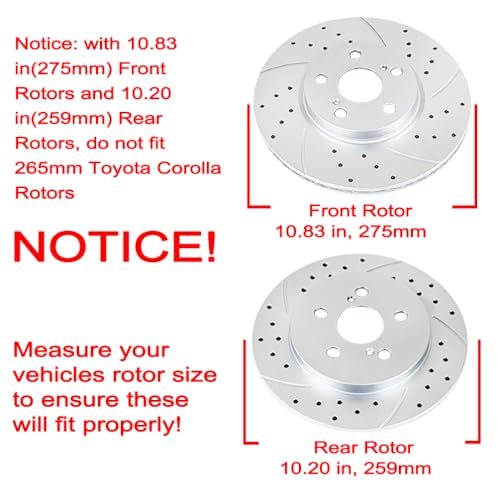 Image of Acinoparts Front and Rear Brake Kit for 2.4L 2003-2007 Honda Accord