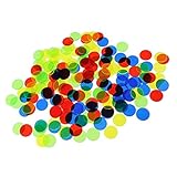 Die verschiedenen Farben der Kunststoff-Bingo-Chips unterscheiden sich stärker in der Kennzeichnung und Gruppierung. Plastik-Bingo-Chips