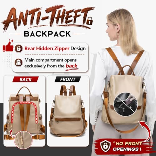 Image of CHERUTY Women Backpack Purse PU Leather Anti-theft Casual Shoulder Bag Fashion Ladies Satchel Bags