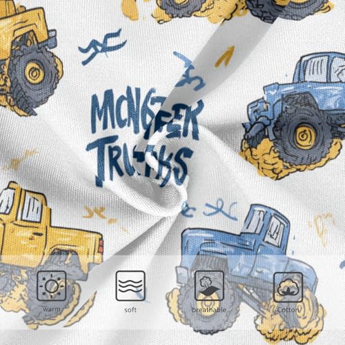 Wusikd Monster Truck Girls' Underwear Cotton Cartoon Girls Briefs Soft Toddler Underwear 2T3