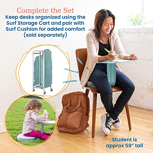 Image of ECR4Kids The Surf Portable Activity Lap Desk, Classroom Essentials, Seafoam