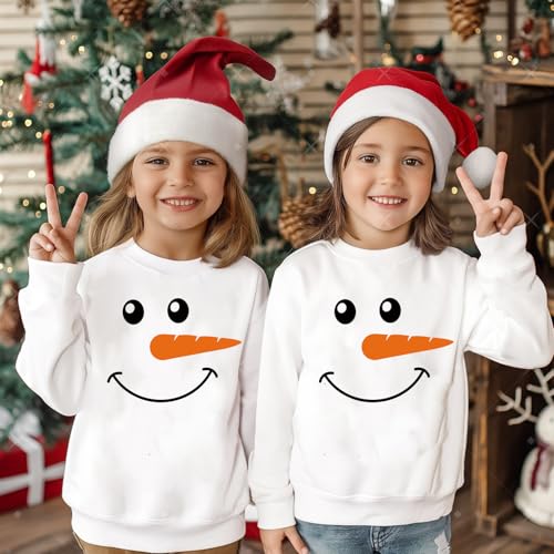 Toddler Girls Christmas Sweatshirt Kids Santa Claus Elk Bear Shirt Xmas Cotton Long Sleeve Tops for 1-7T4