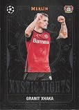 2024-25 TOPPS MERLIN UEFA CLUB COMPETITIONS MYSTIC NIGHTS #MN-3 GRANIT XHAKA BAYER 04 LEVERKUSEN SOCCER OFFICIAL TRADING CARD OF SOCCER