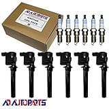 6 OEM Platinum Spark Plugs + 6 ADP Ignition Coils For Ford, Mazda, and Mercury DG513 DG500 FD502