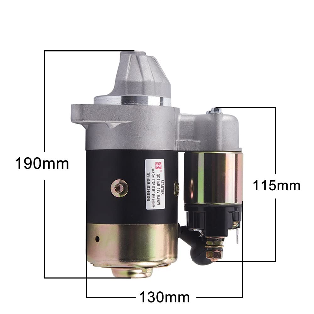 QD114A 12V 0.8KW Générateur Diesel Moteur Démarreur Moteur en Cuivre Moteur Électrique Genset Pièces QD114B 0.9KW 12V (Color : QD114A 12V 0.8KW)
