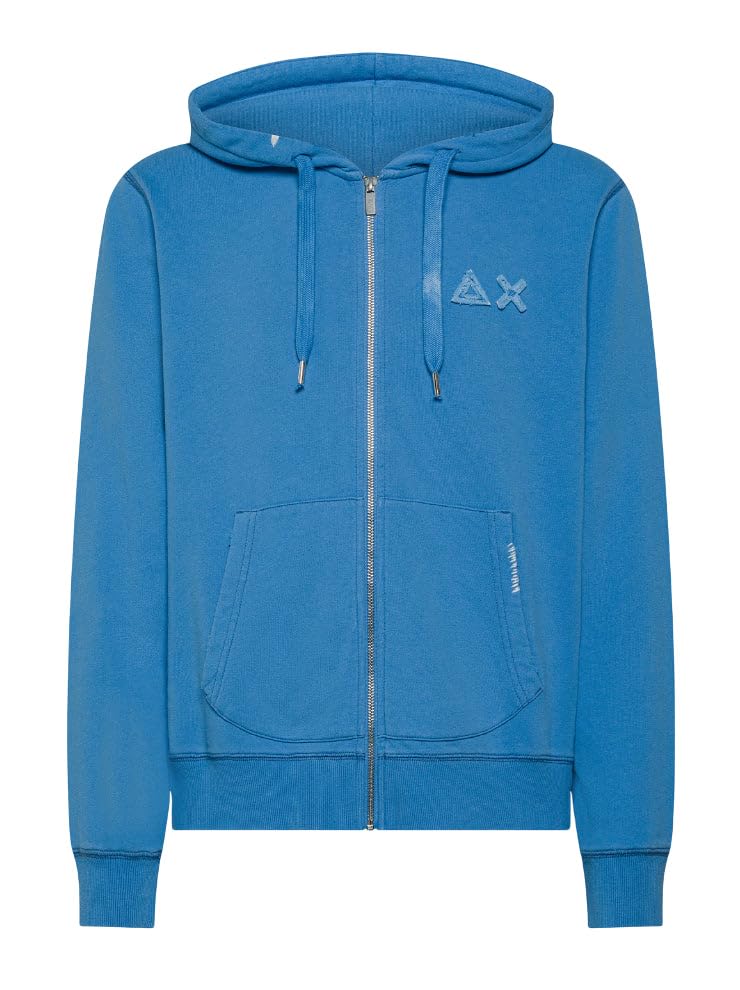 Sweat à capuche zippé SUN68 veste en coton bleu L