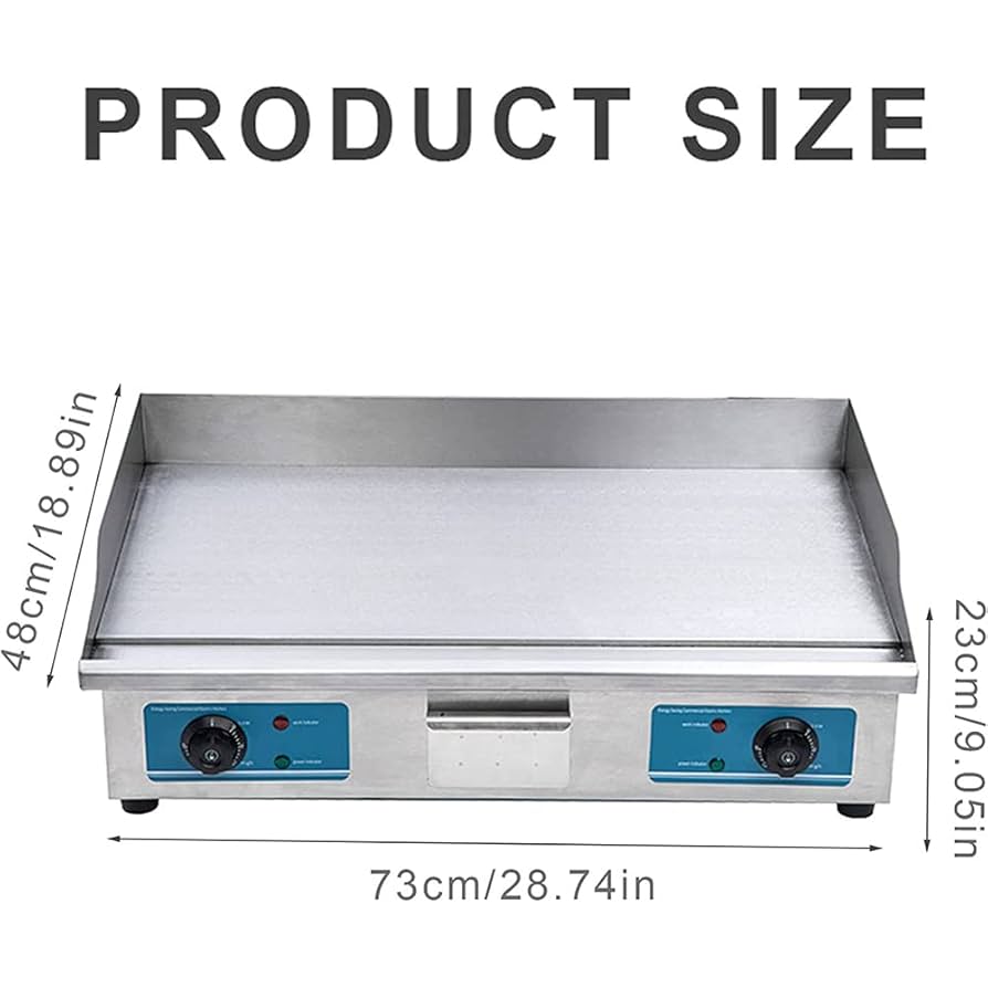 Amazon | MNSSRN 電気こんろ鉄板焼き、4400 W温度制御0-300℃商用