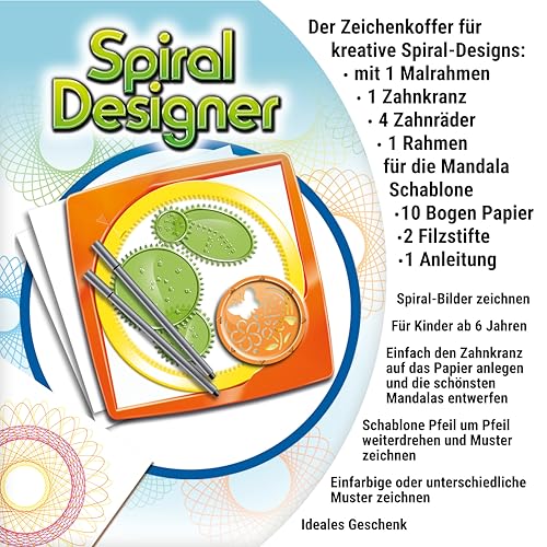 Ravensburger Spiral-Designer, Zeichnen Lernen für Kinder ab 6 Jahren, Kreatives Zeichen-Set für farbenfrohe Spiralbilder und Mandalas – Ansicht 5