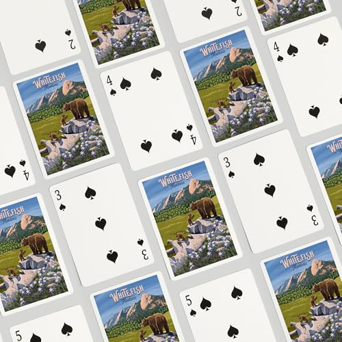 Baraja de cartas Poker Whitefish Montana 52 cartas miniatura 4