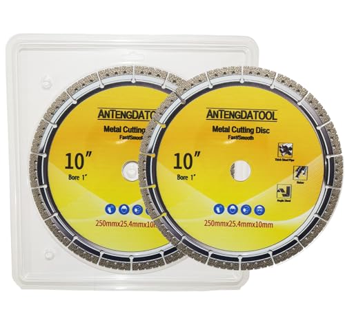 2PCS 10 Inch Metal Cutting Diamond Blade - 250mm Cut