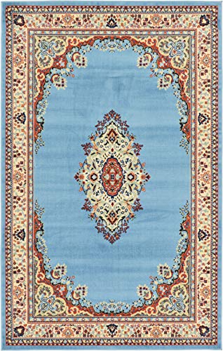 Unique Loom Reza Collection Traditional Persian Style Area Rug, Rectangular