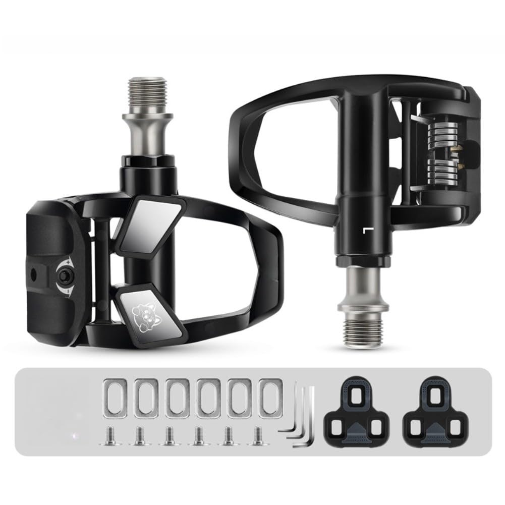 LOOK - Pedales de bicicleta de carretera compatibles con sistema con 3 rodamientos y mecanismo de autobloqueo, par de 284 g, color negro