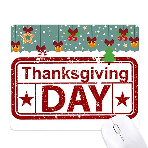 Tapis de souris Thanksgiving et Noël de taille standard pour bureau et jeu
