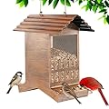 Samhe Bird Feeders for Outdoors, Heavy Duty Hanging Metal Wild Bird Feeder for Outside with 2-Side Feeding, Extra Large 8 Lbs Capacity, Easy to Clean & Refill