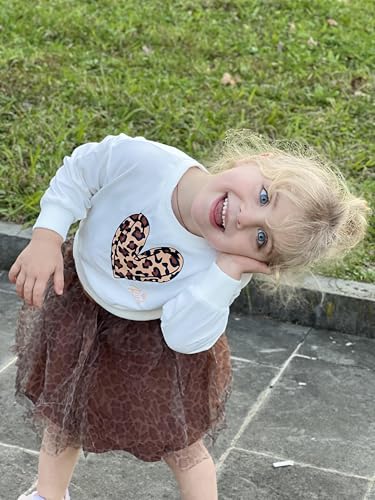 Image of Arshiner Toddler Girl Clothes Long Sleeve Pullover Sweatshirt and Tutu Skirt 2 Piece Outfits Kids Clothing Set Party Dress