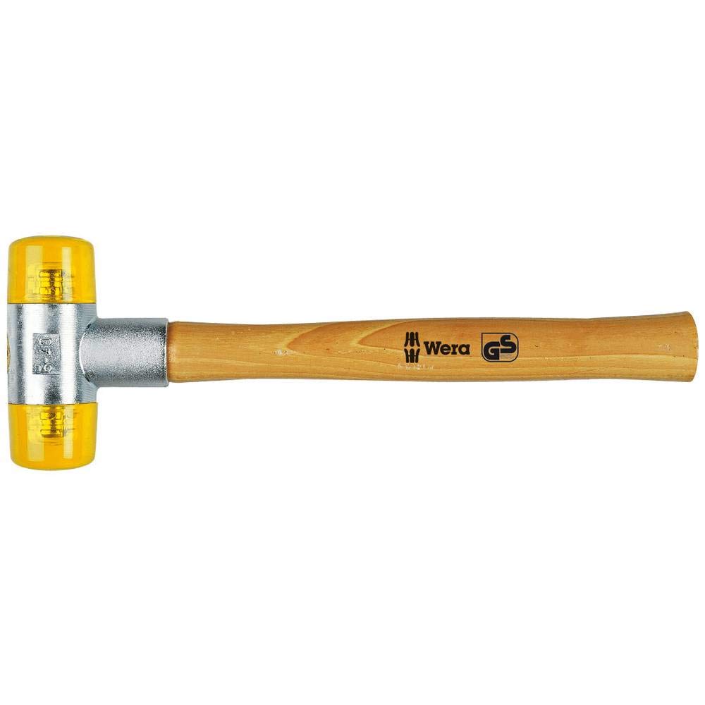 Wera 05000035001 7 x 380 mm "100" Soft-Faced Hammer with Cellidor Head Sections - Silver
