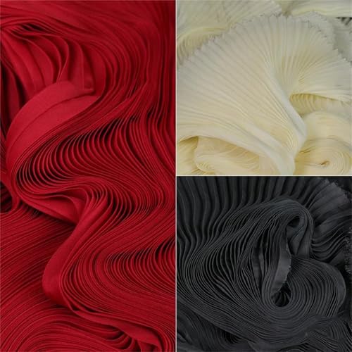 Mousseline plissée à volants Tulle Polyester fluide pour jupes légères