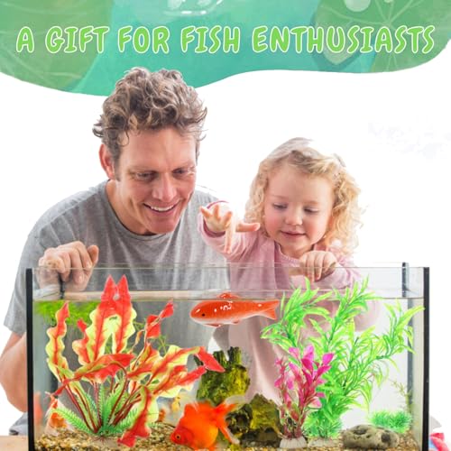 Snyvpra Schwimmende Fische, 2er Set Schwimmende Keramik-Koi-Fische – Realistische Goldfisch-Dekoration für Feengarten, Teichbrunnen, Miniteich Deko und Schwimmende Teichdeko