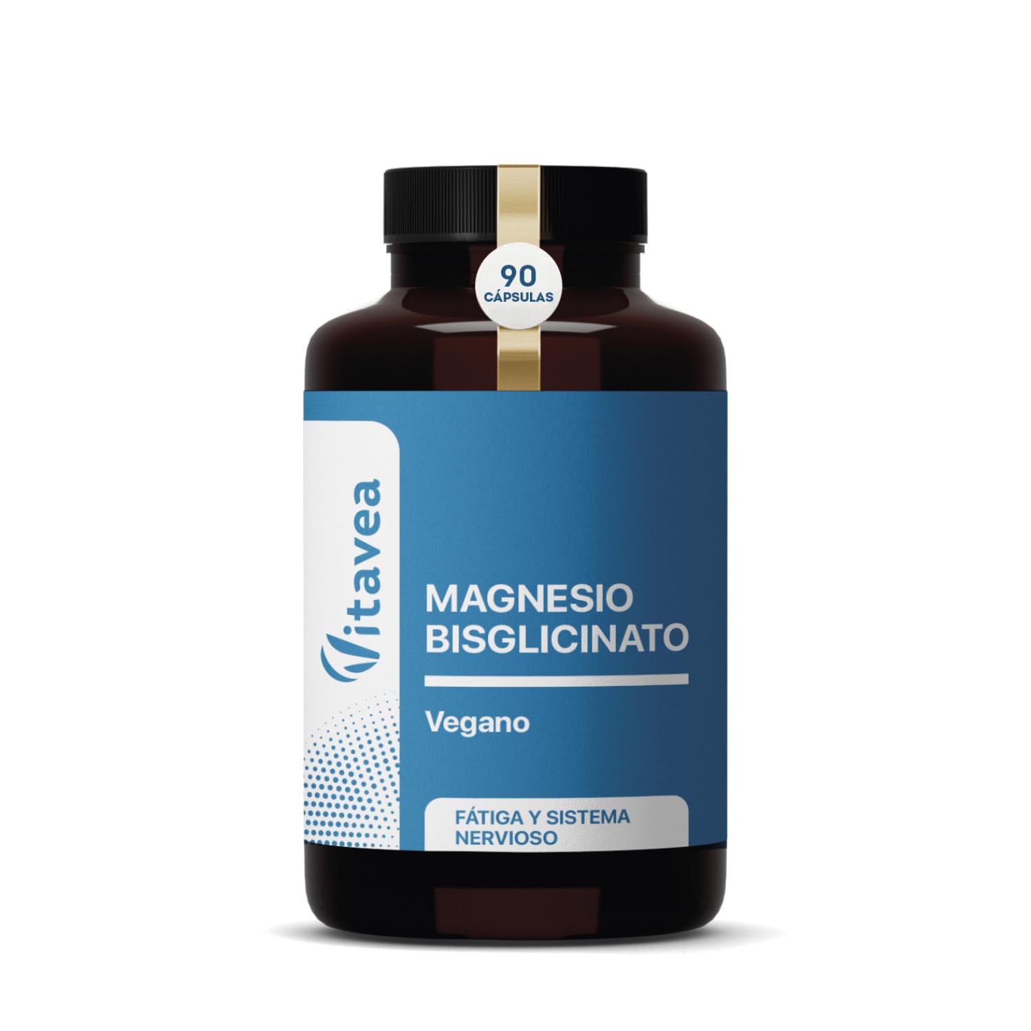 Bisglicinato de Magnesio - 250 mg - enriquecido con Vitamina B6-45 Días | Reduce El Cansancio y Apoya El Sistema Nervioso - Alta Concentración - Alta Biodisponibilidad - 90 Cápsulas Veganas- Vitavea