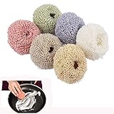 6 Pieces Nano Fiber Scratch Free Dish Scrubber Scourer Assorted Colors