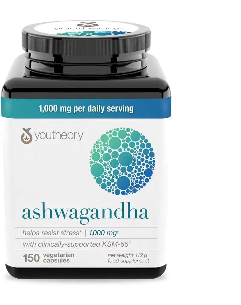 Youtheorry Ashwagandha Wellbeing, Gluten Free, Dairy Free, 150 Vegetarian Capsules
