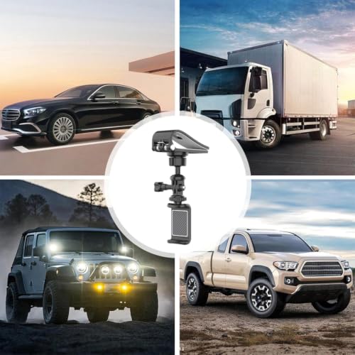 Image of STHIRA Car Sun Visor Mount Phone Action Camera Holder 360 Quick Clip Vlog Recording Travel Use Mobile Holder Compatible