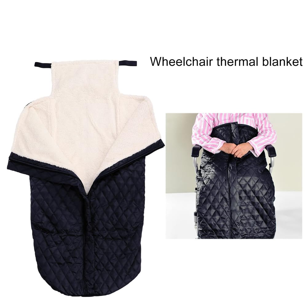 Manta para silla de ruedas, forro polar cálido para la parte inferior del cuerpo, cubierta gruesa y suave para personas mayores, accesorio acogedor para sillas de ruedas y ayudas de movilidad