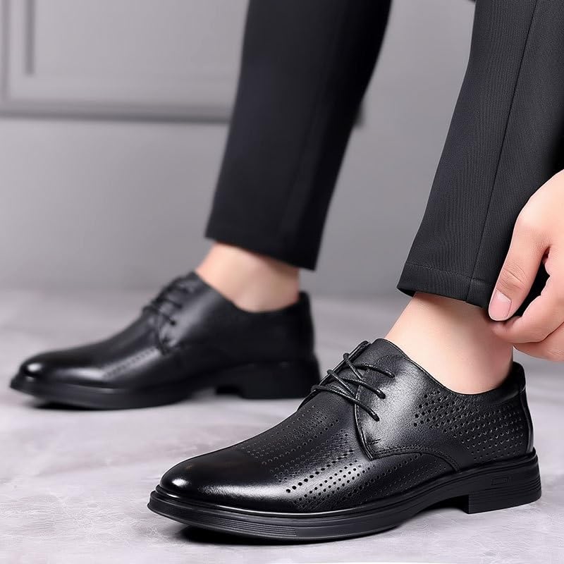 Men's Dress Shoes Fashion Summer Oxfords Shoes Summer Patent Leather Formal Business Derby Shoes for Men2