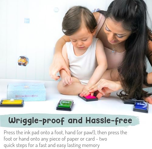Baby Hand and Footprint Kit by Forever Fun Times | Get Hundreds of Detailed Prints with One Baby Safe Ink Pad | Easy to Clean, and Works with Any Paper or Card | Clean and Safe (Big Black) — view 4