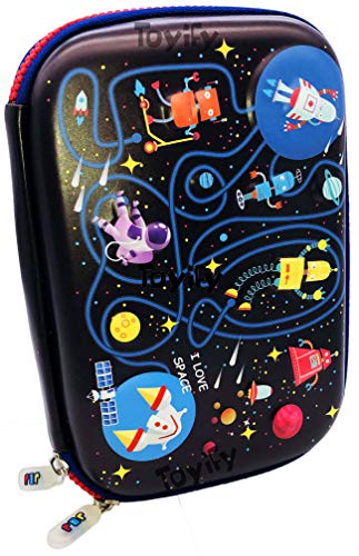 Toyify Premium Stylish Attractive Printed Large Capacity Hardtop EVA Pencil Pouch / Case Organizer for School Kids Girls Women Pen Holder Multipurpose Small Carry Case (Type 12)