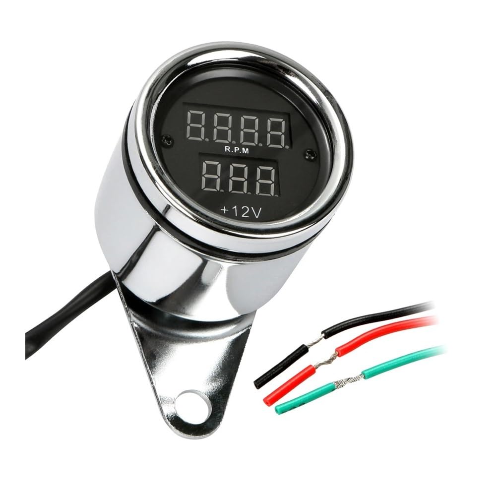 Compteur Vitesse 1pc Moto Tachymètre Voltmètre Numérique