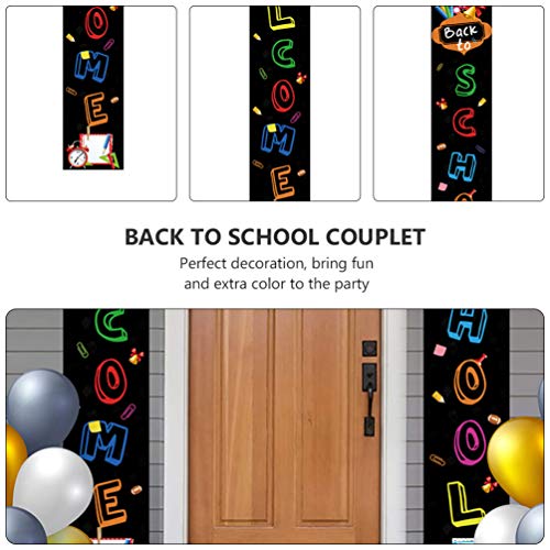 NUOBESTY 1 par de faixas de boas-vindas para decoração de casais de volta às aulas