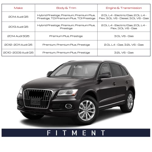 Spieg Au1320120 Driver Side Mirror Replacement For Audi Q5 2009-2014 Heated Turn Signal Light Puddle Lamp Power Folding Black 9Pin (Lh) #TOP7