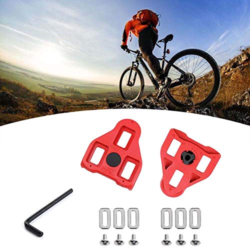 CHXIHome Bike Cleats, Riding Bike Delta Pedals Shoes Splint Cycling Parts Clips Nut, Bicycle Cleats Set, Lock Pedal Bike Shoes Cleats Pedals, Fits Peloton
