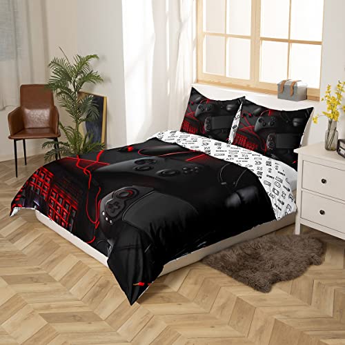 Gamepad Bedding Set King Size Game Console Modern Sci-Fi Style Duvet Cover for Teen Boys&Girls Player Video Game Controller Quilt Set w Zipper Ties - Image 2