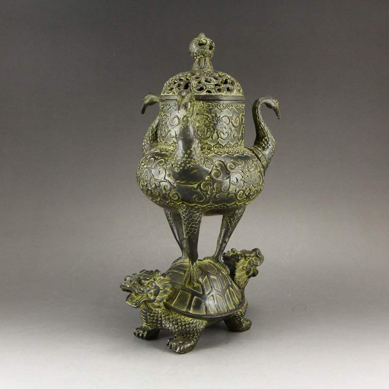 Antique Incenso Studio Smoked Turtle Crane Incenso Studio Pure Crane Crane Tartaruga Cinese