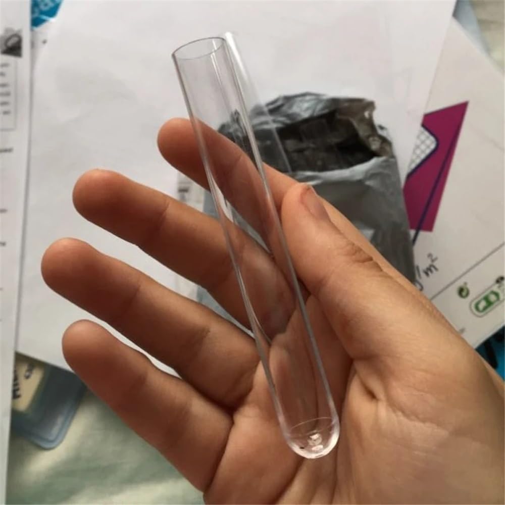 Cristalería de Laboratorio Tubo de ensayo de plástico con corcho for laboratorio, 200 unidades, 15 x 150 mm