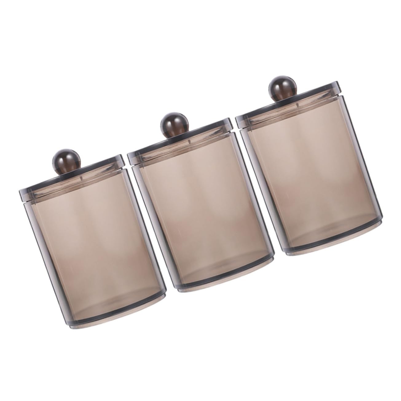 IMIKEYA 9stücke Baumwollstäbchen Aufbewahrung Eleganter Transparent-schwarzer Organizer Für Bad Und Kosmetik Für Wattepads Zahnseide Und Make-up Zubehör Platzsparend Und Praktisch