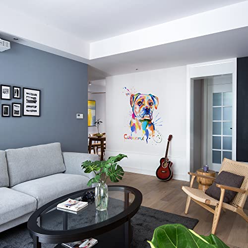 M Achoose Wall Decals Watercolor Dog Wall Stickers Peel And Stick Removable Decal Stick Diy Wall Art Murals Home Wall Decor For Bedroom Living Room Classroom Office Wall Decaoration #TOP1