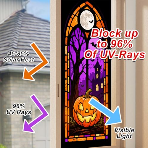 Película decorativa adhesiva para ventana Halloween miniatura 4