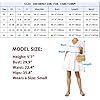 FANCYINN Womens White Cute Shift Dress Short Bell Sleeve Ruffle Hem V Neck Loose Swing Tunic Mini Dress with Pockets M