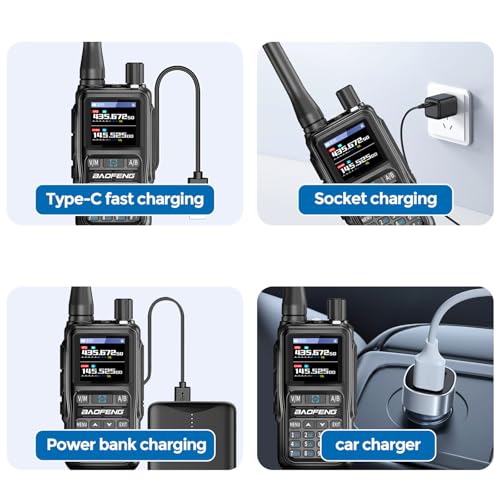 Image of Baofeng Radio UV-5R Mini Ham Radio Handheld Long Range Radio 2pcs | USB-C Rechargeable & APP Programming | NOAA Weather Radio Scan, 999 Channels, Dual PTT, Survival & Outdoor