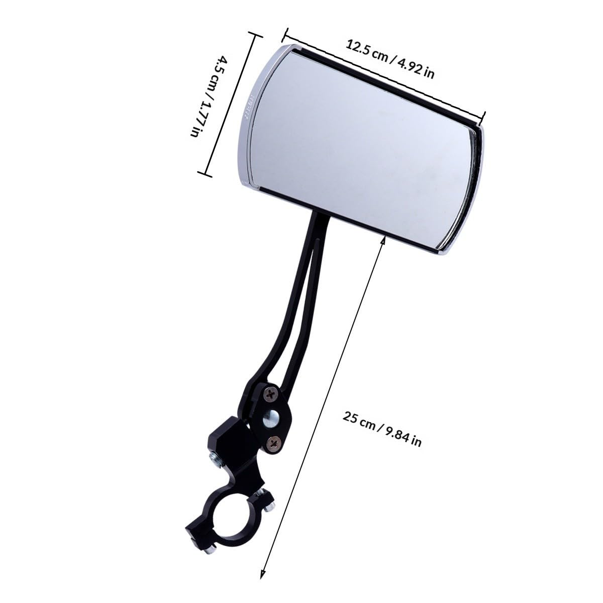 Rétroviseur de Recul pour Vtt à Guidon 22, 2mm, Noir, 1 Paire