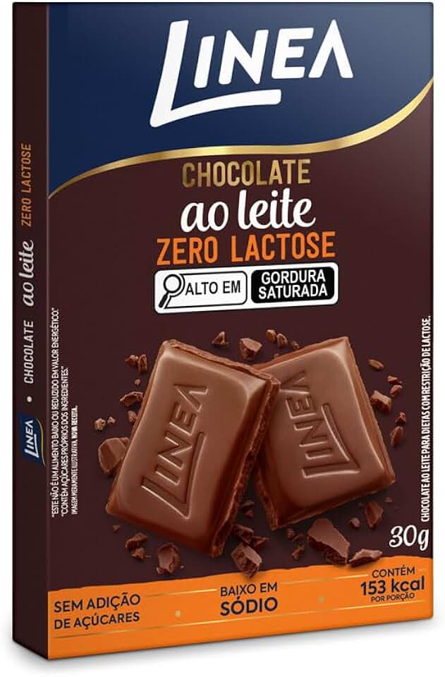 Chocolate Ao Leite Zero Lactose Linea 30g - 1 Unidade