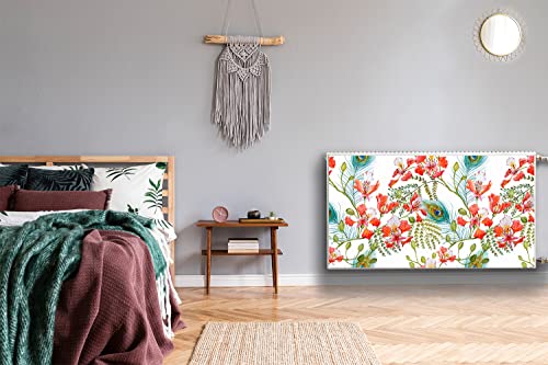 Cache aération magnétique 110x60 protège et décore votre radiateur rouge - 3
