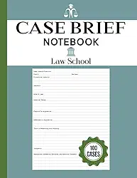Law School Case Brief Notebook | Case Briefs Notebook For Law Students | Law School Case Brief Template | Large Size (8.5-inch X 11"-inch) | Case Briefs Book (100 Cases)