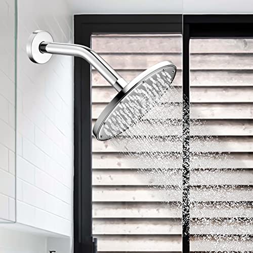 123815 Replacement For Moen 8 Inches Anti-Leakage Ceiling Wall Mounted Bend Accessories-Basic Shower Arm And Flanged,Made Of Solid Brass,Chrome #TOP7