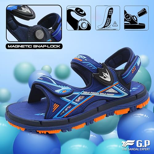 Image of Gold Pigeon Shoes Easy SNAP LOCK Outdoor Water Kids Toddler Sandals for Girls & Boys. Everyday, Vocation, Pool, Summer, Beach Essentials.
