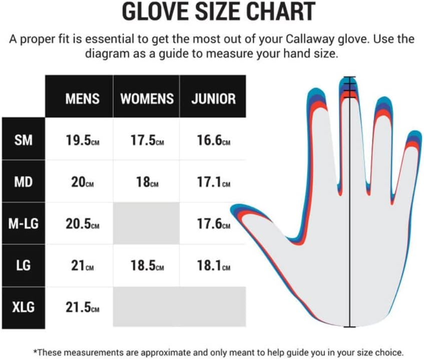 Callaway Dawn Patrol Glove Women's Standard Small White Worn on Right Hand