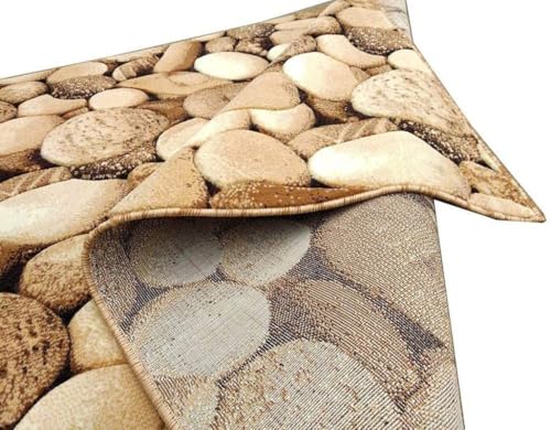 Image of Soft Premium Gold Carpet 5x7 ft Rectangular Washable, Anti-Skid, Fade-Resistant Acrylic Rug for Living Room, Hall, Bedroom, Modern Decor